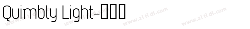 Quimbly Light字体转换